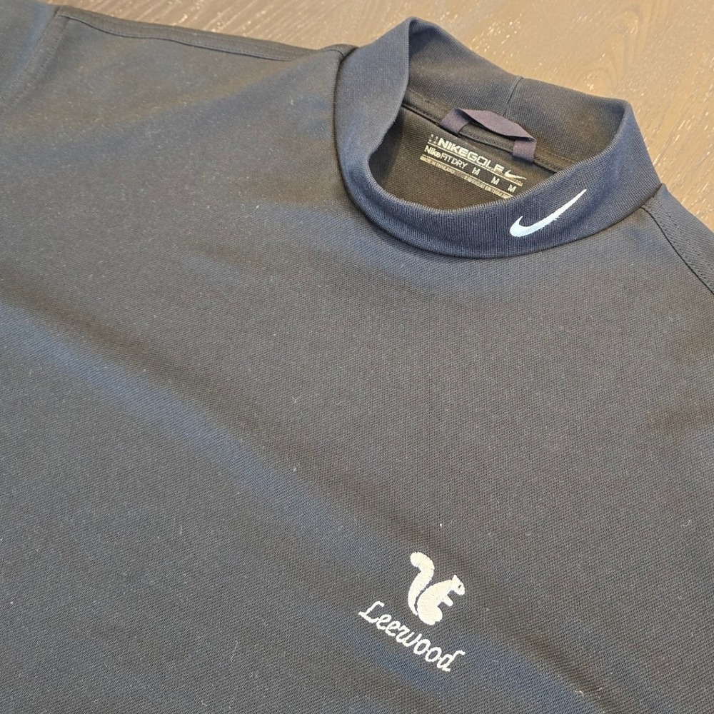 Nike Golf Fit Dry Mock Neck Shirt Mens Medium Long‎ Sleeve Deerwood 231353-011